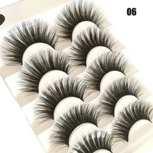 Load image into Gallery viewer, 5 Pairs 2 Styles 3D Faux Mink Hair Soft False Eyelashes Fluffy Wispy Thick Lashes Handmade Soft Eye Makeup Extension Tools