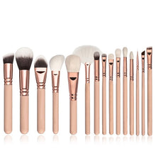 Load image into Gallery viewer, BBL 15pcs White Makeup Brushes Set Foundation Powder Blush Highlighter Eyeshadow Brush Premium Eye Makeup Brush Professional