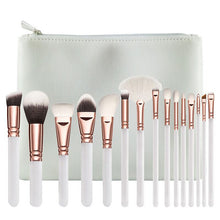 Load image into Gallery viewer, BBL 15pcs White Makeup Brushes Set Foundation Powder Blush Highlighter Eyeshadow Brush Premium Eye Makeup Brush Professional