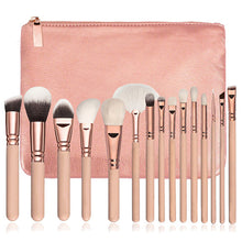 Load image into Gallery viewer, BBL 15pcs White Makeup Brushes Set Foundation Powder Blush Highlighter Eyeshadow Brush Premium Eye Makeup Brush Professional