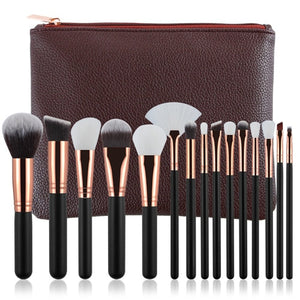 BBL 15pcs White Makeup Brushes Set Foundation Powder Blush Highlighter Eyeshadow Brush Premium Eye Makeup Brush Professional