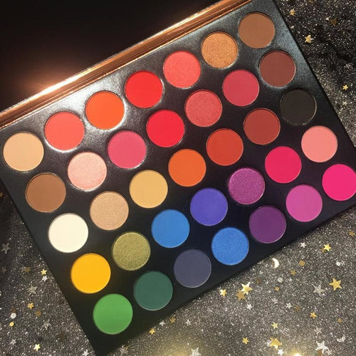 Beauty Glazed 35 Color Nude Shining Eyeshadow Palette Makeup Glitter Pigment Smoky Eye Shadow Pallete Waterproof