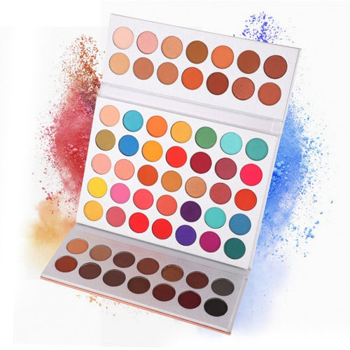 Beauty Glazed 63Colors Eye Shadow Powder Makeup Palette Soft Smoky Nude Eyeshadow Pigments Easy to Wear Shimmer Matte Eyeshadow
