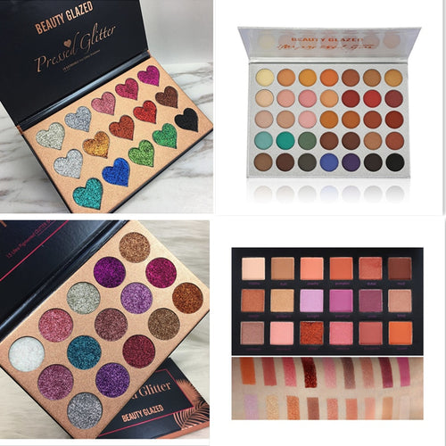 Beauty Glazed Makeup Eyeshadow Palette 18 Colors the Weather Collection Matte Shimmer Glitter Pigment Eye Shadow Makeup Pallete