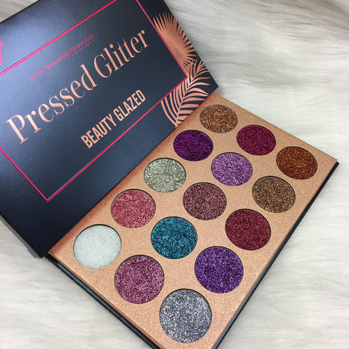 Beauty Glazed Makeup Pallete 15 Color Glitters Injections Pressed  Eyeshadow Pallete Diamond  Make Up Eye Shadow Magnet Palette