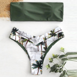 Brand 2019 Sexy Women New Bikini Set Coconut Print Padded Swimwear Bathing Swimsuit Beachwear Bather Suit Swimming Suit biquini