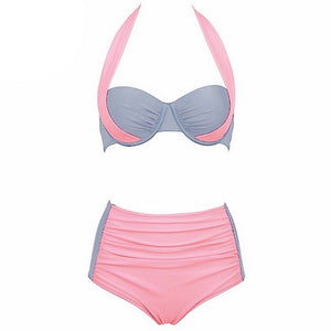 CALOFE Biquin Swimsuit High Waist Bathing Suits Swim Push Up Bikini Set 2019 Sexy Bikinis Women Swimwear Bikini Set Beach Suit