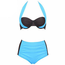 Load image into Gallery viewer, CALOFE Biquin Swimsuit High Waist Bathing Suits Swim Push Up Bikini Set 2019 Sexy Bikinis Women Swimwear Bikini Set Beach Suit