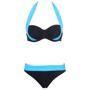 CALOFE Biquin Swimsuit High Waist Bathing Suits Swim Push Up Bikini Set 2019 Sexy Bikinis Women Swimwear Bikini Set Beach Suit