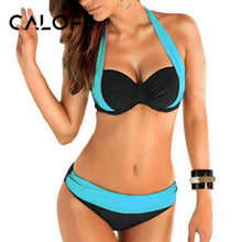 Load image into Gallery viewer, CALOFE Biquin Swimsuit High Waist Bathing Suits Swim Push Up Bikini Set 2019 Sexy Bikinis Women Swimwear Bikini Set Beach Suit