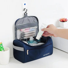 Load image into Gallery viewer, Casual Men Hanging Cosmetic Bag Business Makeup Case Women Travel Make Up Zipper Organizer Storage Pouch Toiletry Wash Bath Kit