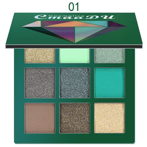 CmaaDu 9 Color Shimmer Glitter Eye Shadow Powder Matte Fashion Makeup Pallete Pigmented Eyeshadow Beauty Cosmetic sombra maquiag