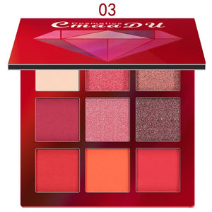 CmaaDu 9 Color Shimmer Glitter Eye Shadow Powder Matte Fashion Makeup Pallete Pigmented Eyeshadow Beauty Cosmetic sombra maquiag