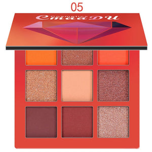 CmaaDu 9 Color Shimmer Glitter Eye Shadow Powder Matte Fashion Makeup Pallete Pigmented Eyeshadow Beauty Cosmetic sombra maquiag