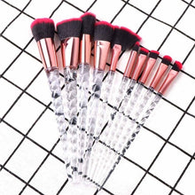 Load image into Gallery viewer, Dighealth 10pcs Unicorn Makeup Brushes Set Crystal Spiral Handle Foundation Blending Powder Crease Make Up Brush Cosmetic Tools