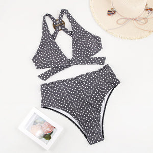 Dot Patchwork Bandeau Bikini 2019 High Quality Push Up Bikinis Female Bikini Set Swimsuit Women'S Beach Feminino May Biquinis