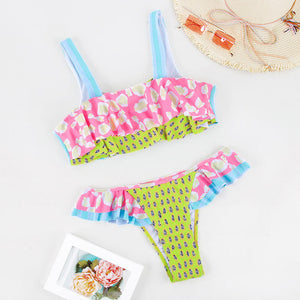 Dot Patchwork Bandeau Bikini 2019 High Quality Push Up Bikinis Female Bikini Set Swimsuit Women'S Beach Feminino May Biquinis