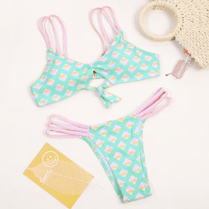 Dot Patchwork Bandeau Bikini 2019 High Quality Push Up Bikinis Female Bikini Set Swimsuit Women'S Beach Feminino May Biquinis