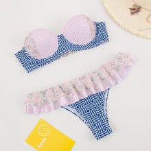 Load image into Gallery viewer, Dot Patchwork Bandeau Bikini 2019 High Quality Push Up Bikinis Female Bikini Set Swimsuit Women&#39;S Beach Feminino May Biquinis