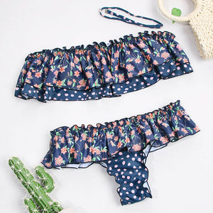 Dot Patchwork Bandeau Bikini 2019 High Quality Push Up Bikinis Female Bikini Set Swimsuit Women'S Beach Feminino May Biquinis