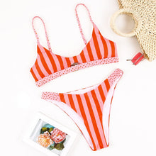 Load image into Gallery viewer, Dot Patchwork Bandeau Bikini 2019 High Quality Push Up Bikinis Female Bikini Set Swimsuit Women&#39;S Beach Feminino May Biquinis