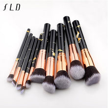 Load image into Gallery viewer, FLD 10 Pcs/ 8 Pcs professional makeup brush Set tools Powder Foundation Eyeshadow Lip Eyeliner Blush Marble Face Makeup Brushes