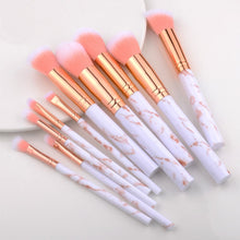 Load image into Gallery viewer, FLD 10 Pcs/ 8 Pcs professional makeup brush Set tools Powder Foundation Eyeshadow Lip Eyeliner Blush Marble Face Makeup Brushes