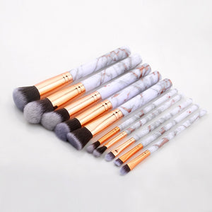 FLD 10 Pcs/ 8 Pcs professional makeup brush Set tools Powder Foundation Eyeshadow Lip Eyeliner Blush Marble Face Makeup Brushes