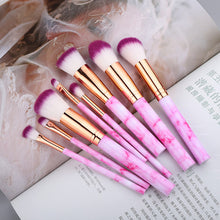 Load image into Gallery viewer, FLD 10 Pcs/ 8 Pcs professional makeup brush Set tools Powder Foundation Eyeshadow Lip Eyeliner Blush Marble Face Makeup Brushes