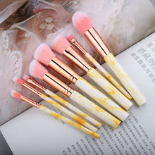 Load image into Gallery viewer, FLD 10 Pcs/ 8 Pcs professional makeup brush Set tools Powder Foundation Eyeshadow Lip Eyeliner Blush Marble Face Makeup Brushes