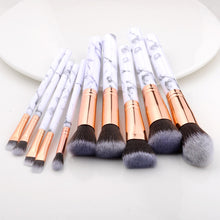 Load image into Gallery viewer, FLD 10 Pcs/ 8 Pcs professional makeup brush Set tools Powder Foundation Eyeshadow Lip Eyeliner Blush Marble Face Makeup Brushes