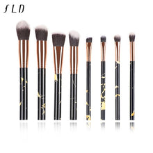 Load image into Gallery viewer, FLD 10 Pcs/ 8 Pcs professional makeup brush Set tools Powder Foundation Eyeshadow Lip Eyeliner Blush Marble Face Makeup Brushes