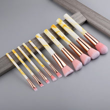 Load image into Gallery viewer, FLD 10 Pcs/ 8 Pcs professional makeup brush Set tools Powder Foundation Eyeshadow Lip Eyeliner Blush Marble Face Makeup Brushes