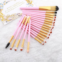 Load image into Gallery viewer, FLD 20 Pieces Makeup Brushes Set Eye Shadow Foundation Powder Eyeliner Eyelash Lip Make Up Brush Cosmetic Beauty Tool Kit