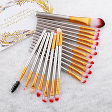 Load image into Gallery viewer, FLD 20 Pieces Makeup Brushes Set Eye Shadow Foundation Powder Eyeliner Eyelash Lip Make Up Brush Cosmetic Beauty Tool Kit