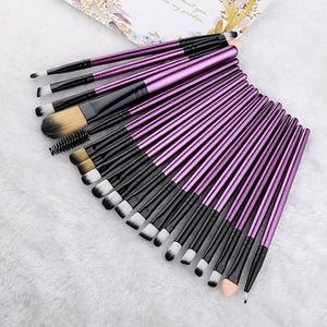 FLD 20 Pieces Makeup Brushes Set Eye Shadow Foundation Powder Eyeliner Eyelash Lip Make Up Brush Cosmetic Beauty Tool Kit