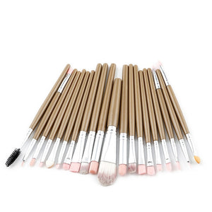 FLD 20 Pieces Makeup Brushes Set Eye Shadow Foundation Powder Eyeliner Eyelash Lip Make Up Brush Cosmetic Beauty Tool Kit