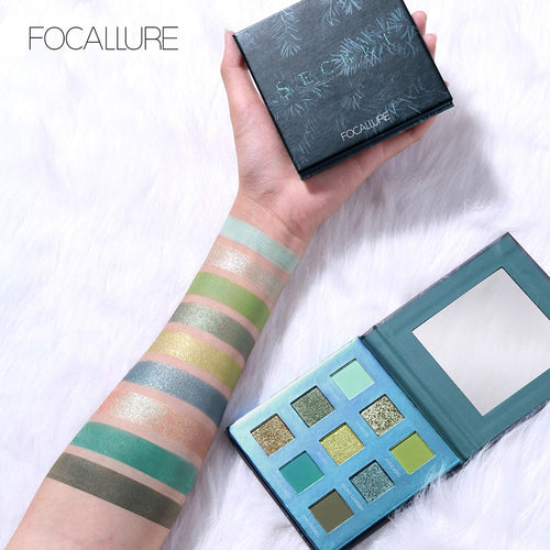 FOCALLURE Brand Glitter Green Eyeshadow palette waterproof makeup matte eyeshadow High pigment powder eye shadow pallete