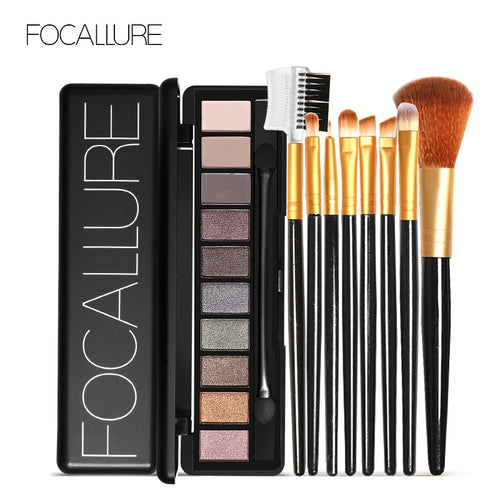 FOCALLURE Matte Eyeshadow Palette Waterproof High Pigment Shimmer Makeup Smoky Eye Shadow Pallete