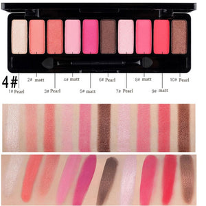 GIVENONE 10 Colors Fashion eyeshadow palette Matte EyeShadow palette Glitter eye shadow MakeUp Nude MakeUp set Korea makeup