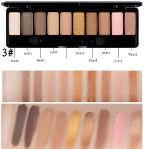 GIVENONE 10 Colors Fashion eyeshadow palette Matte EyeShadow palette Glitter eye shadow MakeUp Nude MakeUp set Korea makeup