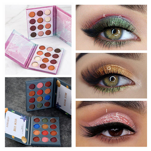 Givenone Eye Shadow Palette Natural Shimmer Matte Eyeshadow Powder 12 Colors Pearlescent Eyes Makeup Pallete Maquiagem