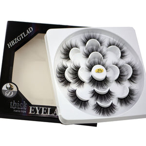 HBZGTLAD 1/2/7 pairs natural false eyelashes fake lashes long makeup 3d mink lashes eyelash extension mink eyelashes for beauty