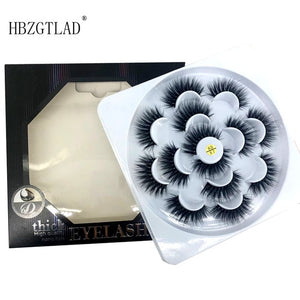 HBZGTLAD 1/2/7 pairs natural false eyelashes fake lashes long makeup 3d mink lashes eyelash extension mink eyelashes for beauty