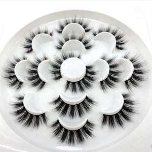 HBZGTLAD 1/2/7 pairs natural false eyelashes fake lashes long makeup 3d mink lashes eyelash extension mink eyelashes for beauty