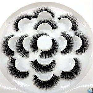 HBZGTLAD 1/2/7 pairs natural false eyelashes fake lashes long makeup 3d mink lashes eyelash extension mink eyelashes for beauty