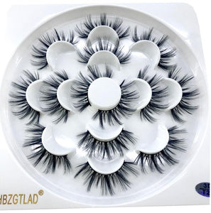 HBZGTLAD 1/2/7 pairs natural false eyelashes fake lashes long makeup 3d mink lashes eyelash extension mink eyelashes for beauty