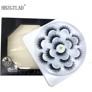 HBZGTLAD 1/2/7 pairs natural false eyelashes fake lashes long makeup 3d mink lashes eyelash extension mink eyelashes for beauty