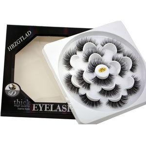 HBZGTLAD 1/2/7 pairs natural false eyelashes fake lashes long makeup 3d mink lashes eyelash extension mink eyelashes for beauty