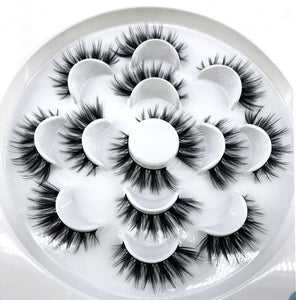 HBZGTLAD 1/2/7 pairs natural false eyelashes fake lashes long makeup 3d mink lashes eyelash extension mink eyelashes for beauty